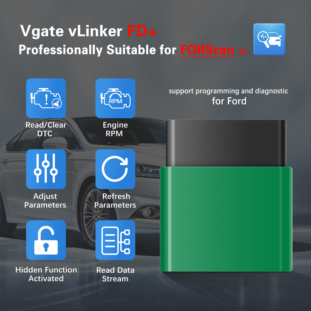 Vfd With Brake Resistor - Vgate VLinker FD/FD+ voor Ford FORScan