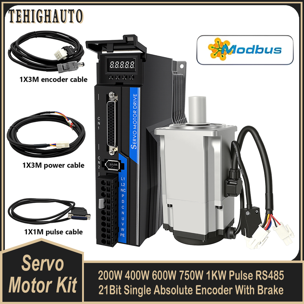 Servo Motor 400W With Driver - AC Servomotor Driver Kit 21Bit Absolute