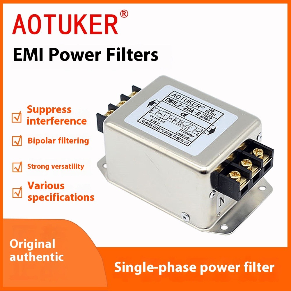 Vfd Emi Filter 3 Phase - EMI Power Filter 115V/220V250V Eenfase Dubbeltrapsfilter