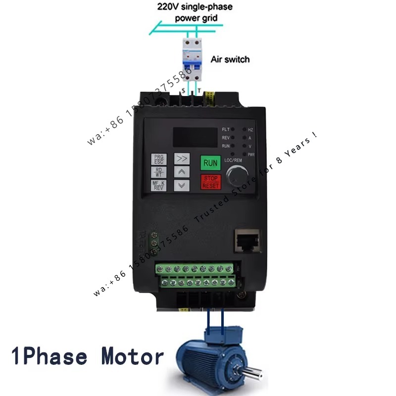 Vfd 7.5Kw Inverter Motor - VFD AT2 4KW/5.5KW/7.5KW Enkelfasige 220V In