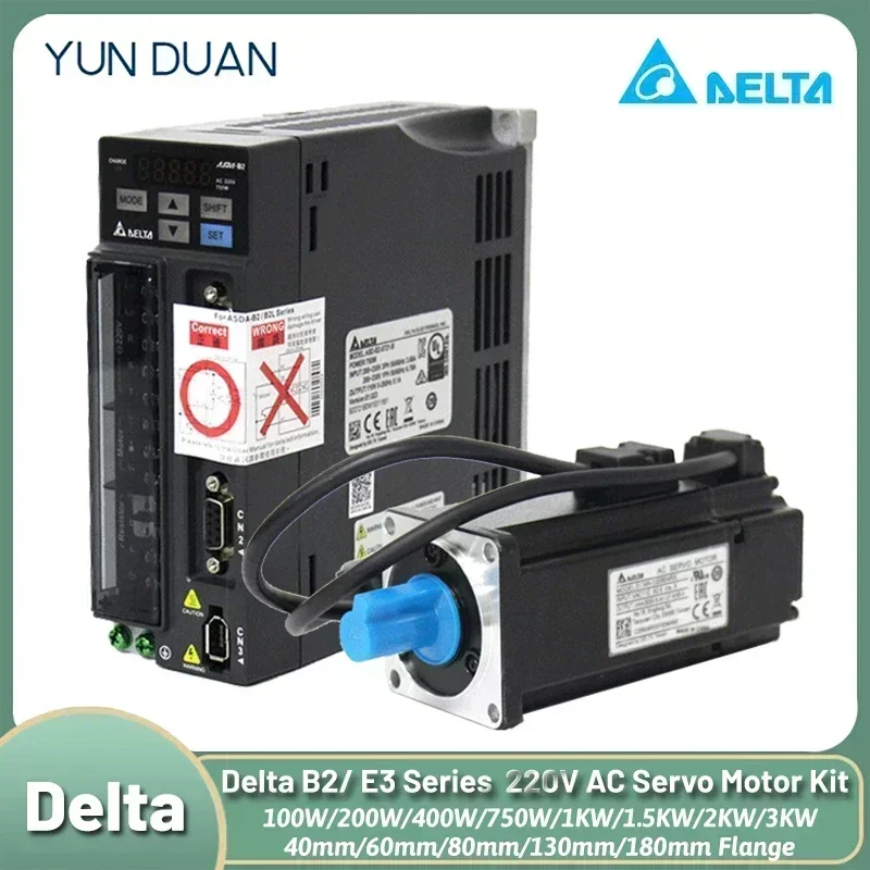 Servo Motor 400W With Driver - 220VAC Servomotor Driver Kit Delta Servo
