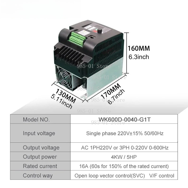 Vfd 2.2Kw Single Phase 220V - Enkelvoudige uitgang 220V motorsnelheidsregeling VFD frequentieomvormer