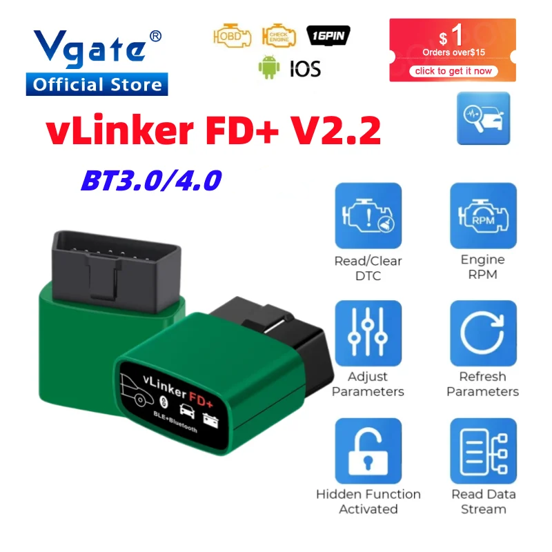 Vfd With Brake Resistor - Vgate VLinker FD ELM327 FORScan voor