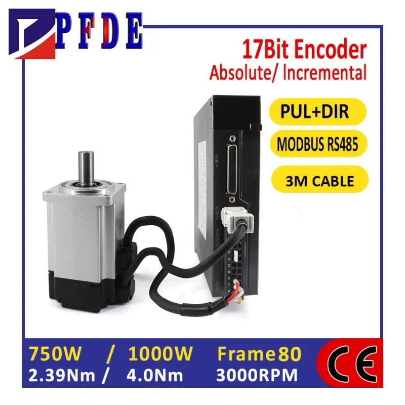 Servo Driver 750W Ac Servo Motor - 17bit incrementele encoder AC220V 750W servomotor