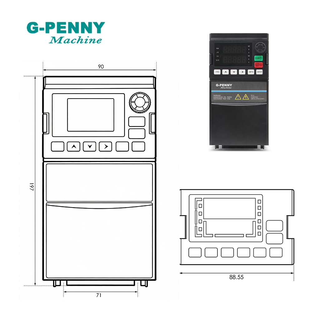 Vfd 1.5Kw 220V Vector Control - G-penny 220v 1.5kw/2.2kw vectoromvormer YL42 VFD-frequentieomvormer,