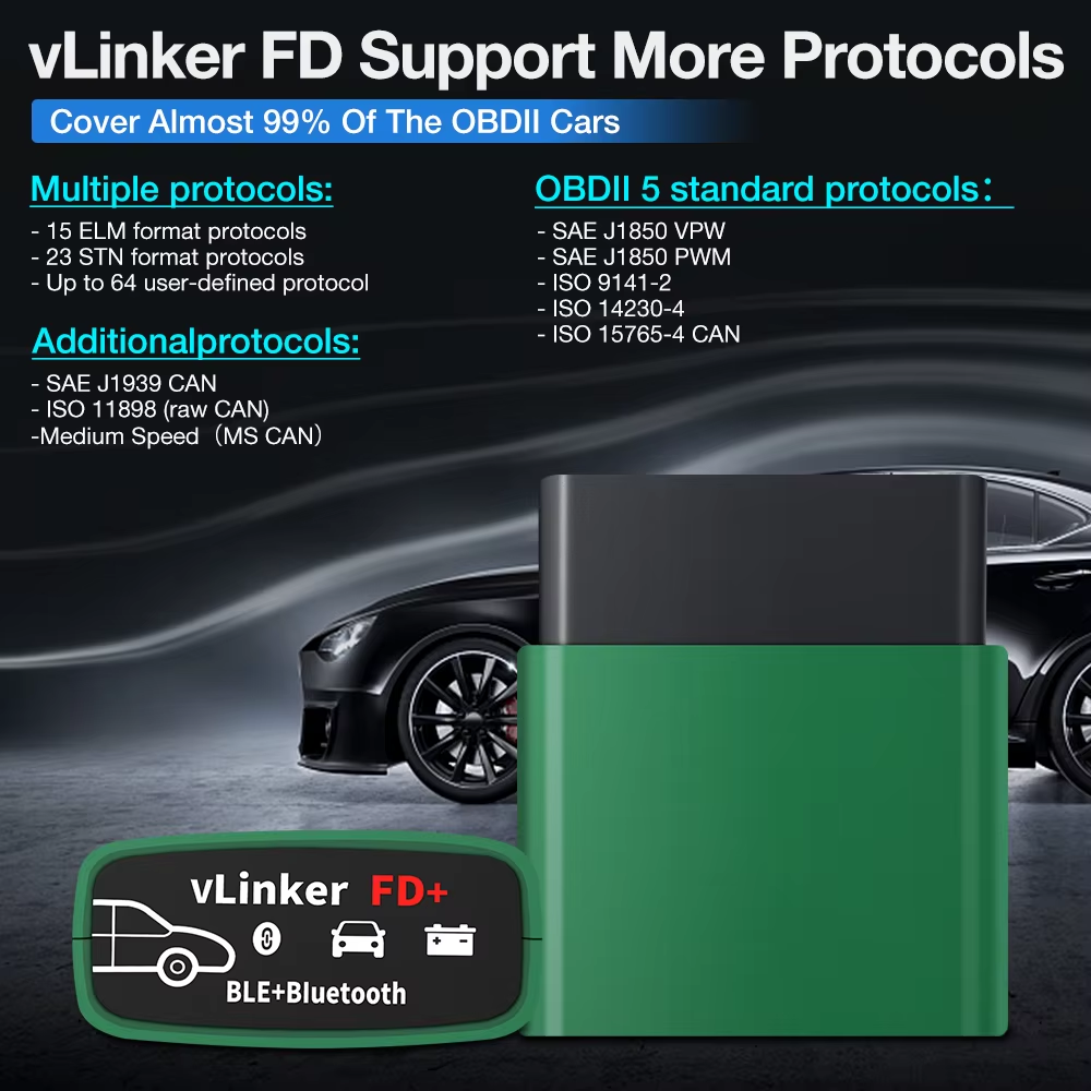 Vgate VLinker FD+ ELM327 BT 4. - Vfd With Brake Resistor recensie en prijs