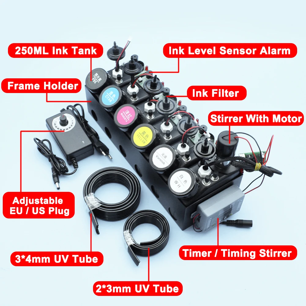 250 ml 6 inkttanks UV DTF-inkt - Vfd With Brake Resistor recensie en prijs