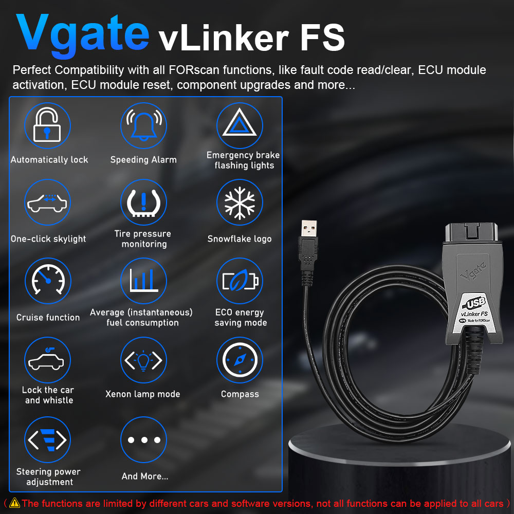 Vgate VLinker FS ELM327 HS-CAN - Vfd With Brake Resistor recensie en prijs