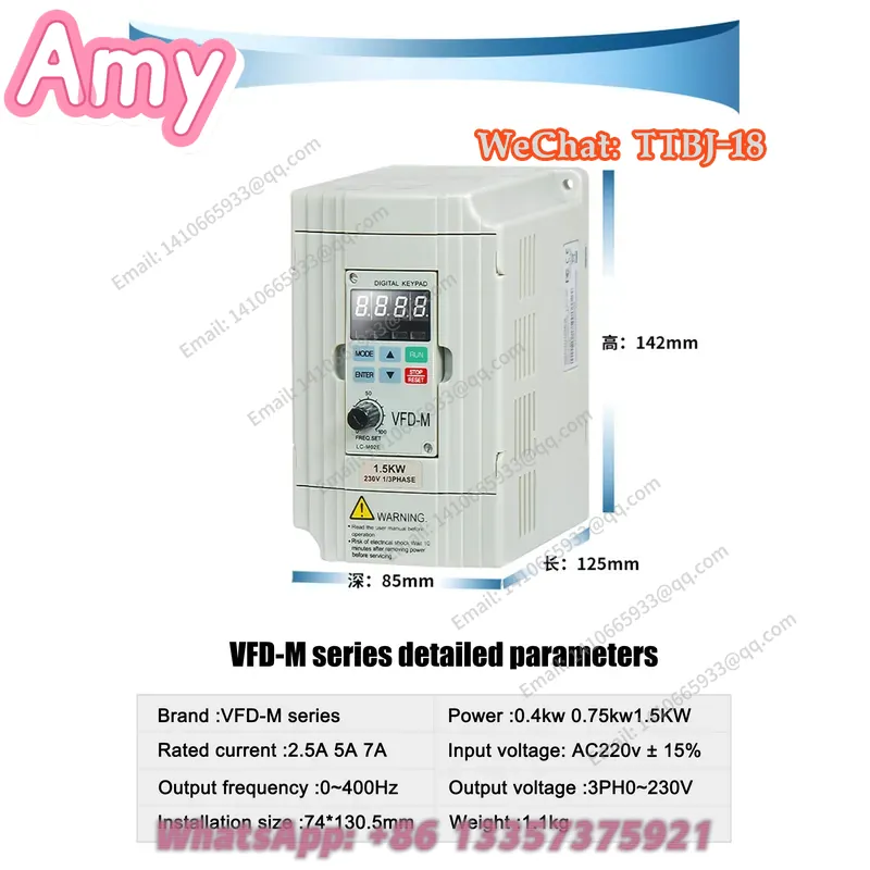 Gloednieuw, op voorraad. Goede - Vfd 2.2Kw Single Phase 220V recensie en prijs