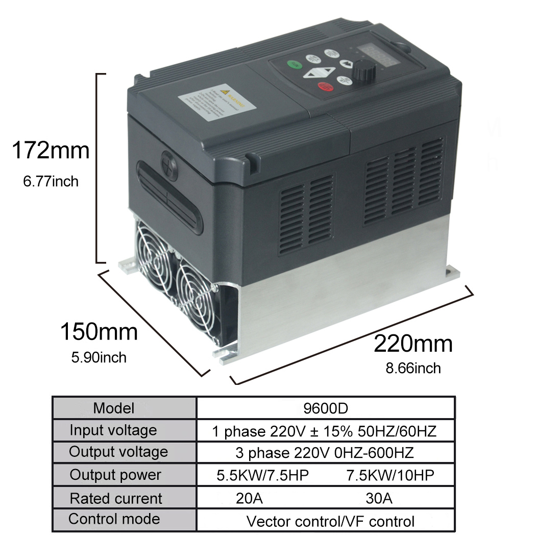 220V VFD 1,5kw 2,2kw eenfasige - Vfd 2.2Kw Single Phase 220V recensie en prijs