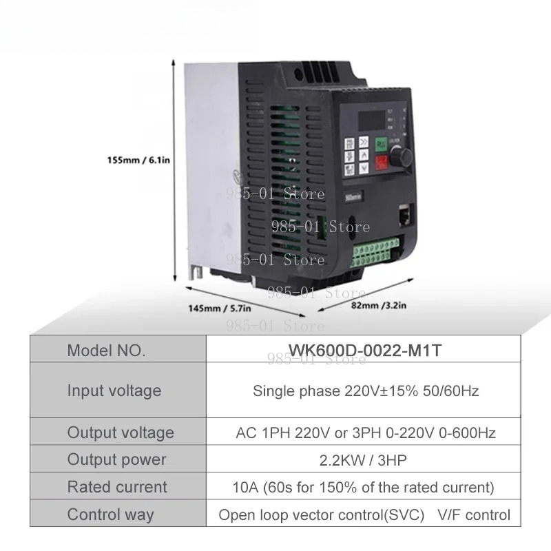 Enkelvoudige uitgang 220V moto - Vfd 2.2Kw Single Phase 220V recensie en prijs