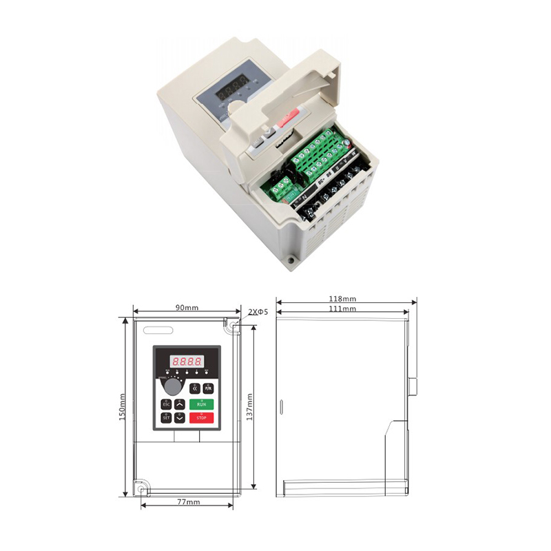 220v 1,5kw VFD Frequentieregel - Vfd 1.5Kw 220V Vector Control recensie en prijs