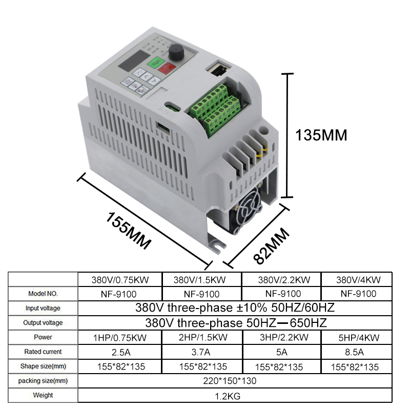Nflixin Vfd 380V 2.2KW/4KW/5.5 - Vfd 7.5Kw Inverter Motor recensie en prijs
