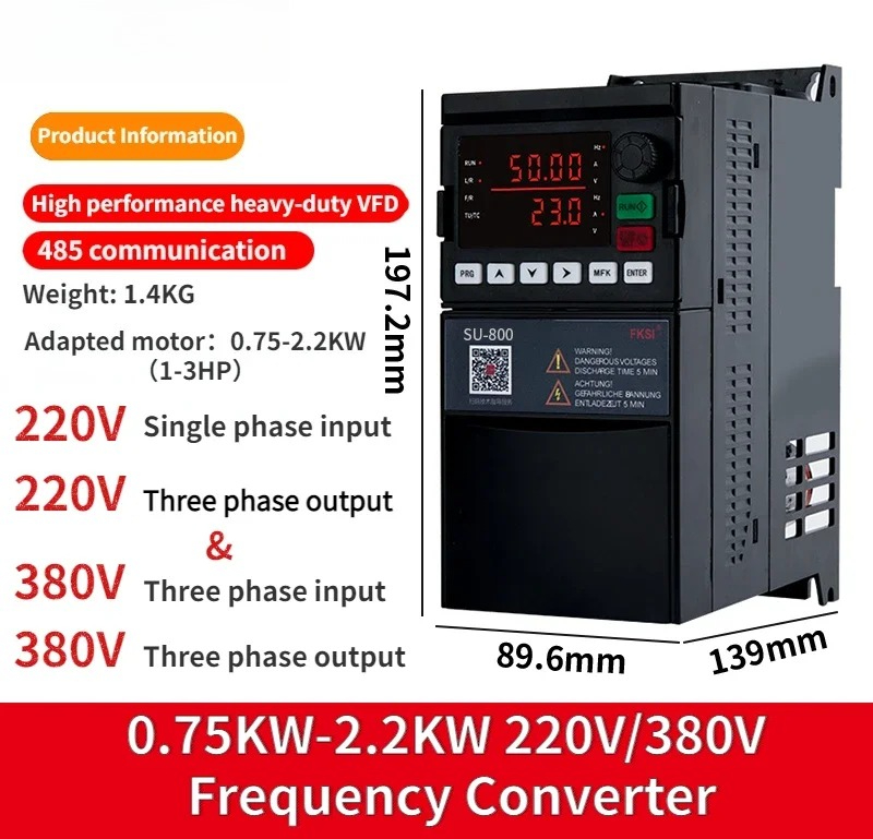 Frequentieregelaar voor 3-fase - Variable Frequency Drive 3 Phase 380V recensie en prijs